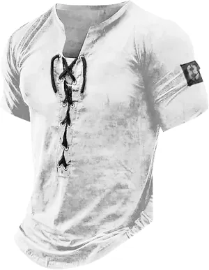 Mens Shirts,Casual Oversize Short Sleeve Graphic and Embroidered Fashion T-Shirt Printed Top Tee Blouse 2024