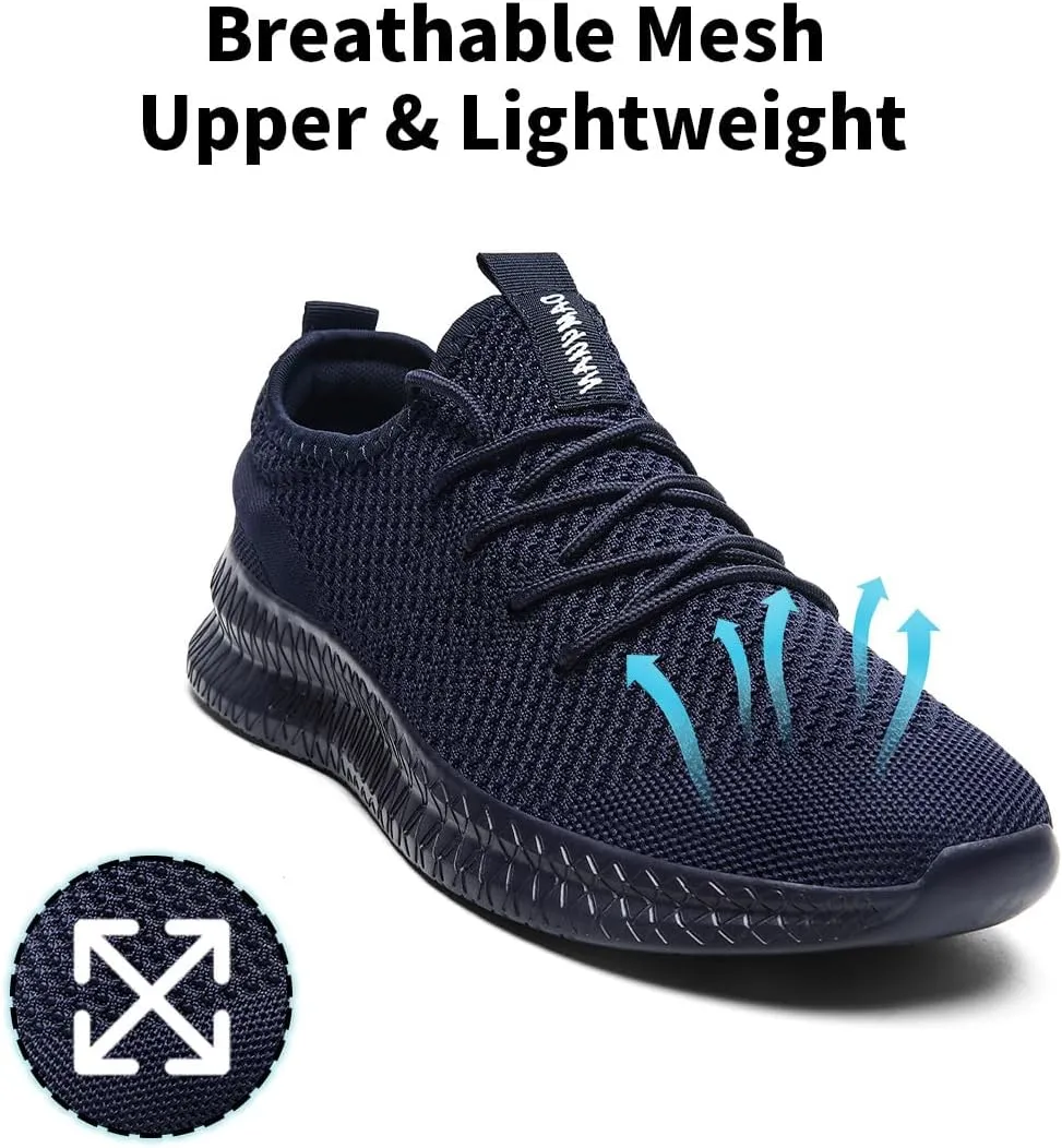 Men's Shoes Running Walking Sneakers Casual Tennis Slip on Shoes Lightweight Breathable Fashion Comfortable Workout Athletic for Shoes Gym Sport