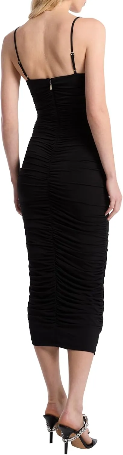 Michael Kors Women's Ruched Midi Dress