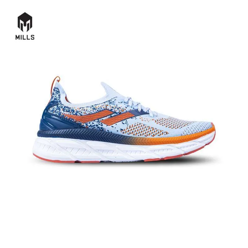 Mills Sepatu Enermax Nanoknit LT Blue / Orange / White 9103101