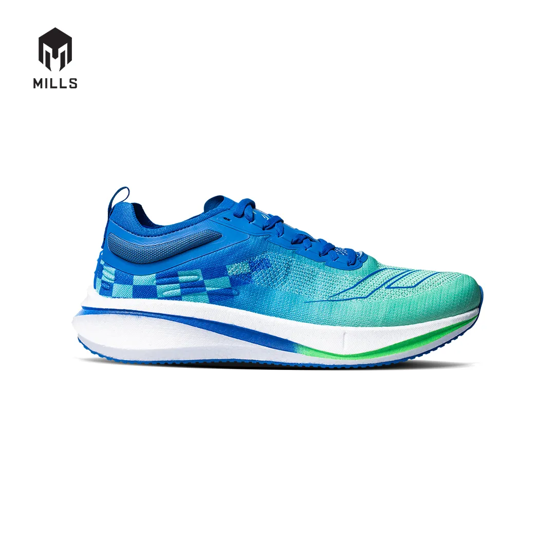 Mills Sepatu Lari Running Shoes Enermax Dynaplate Rush Green / Blue / Off White 9103901