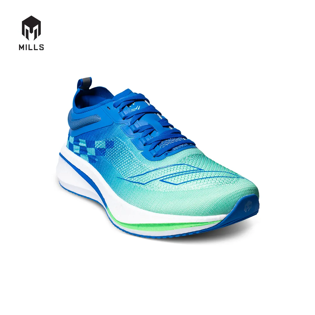 Mills Sepatu Lari Running Shoes Enermax Dynaplate Rush Green / Blue / Off White 9103901