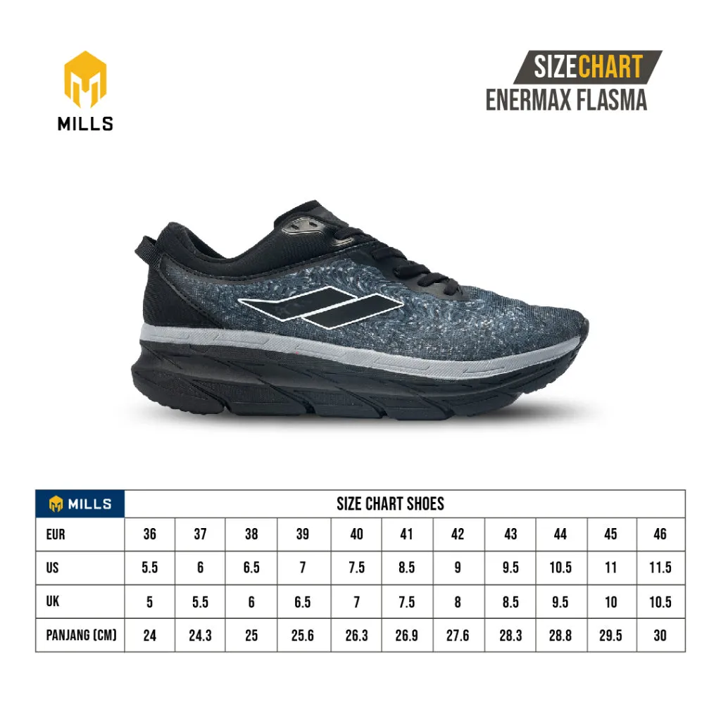 Mills Sepatu Lari Running Shoes Enermax Flasma Blue / Bright. Orange / White 9102301