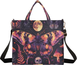 MNSRUU Corduroy Tote Bag for Women, Funny Skulls Tote Bag Crossbody Hobo Handbag Shoulder Bag for Work Travel