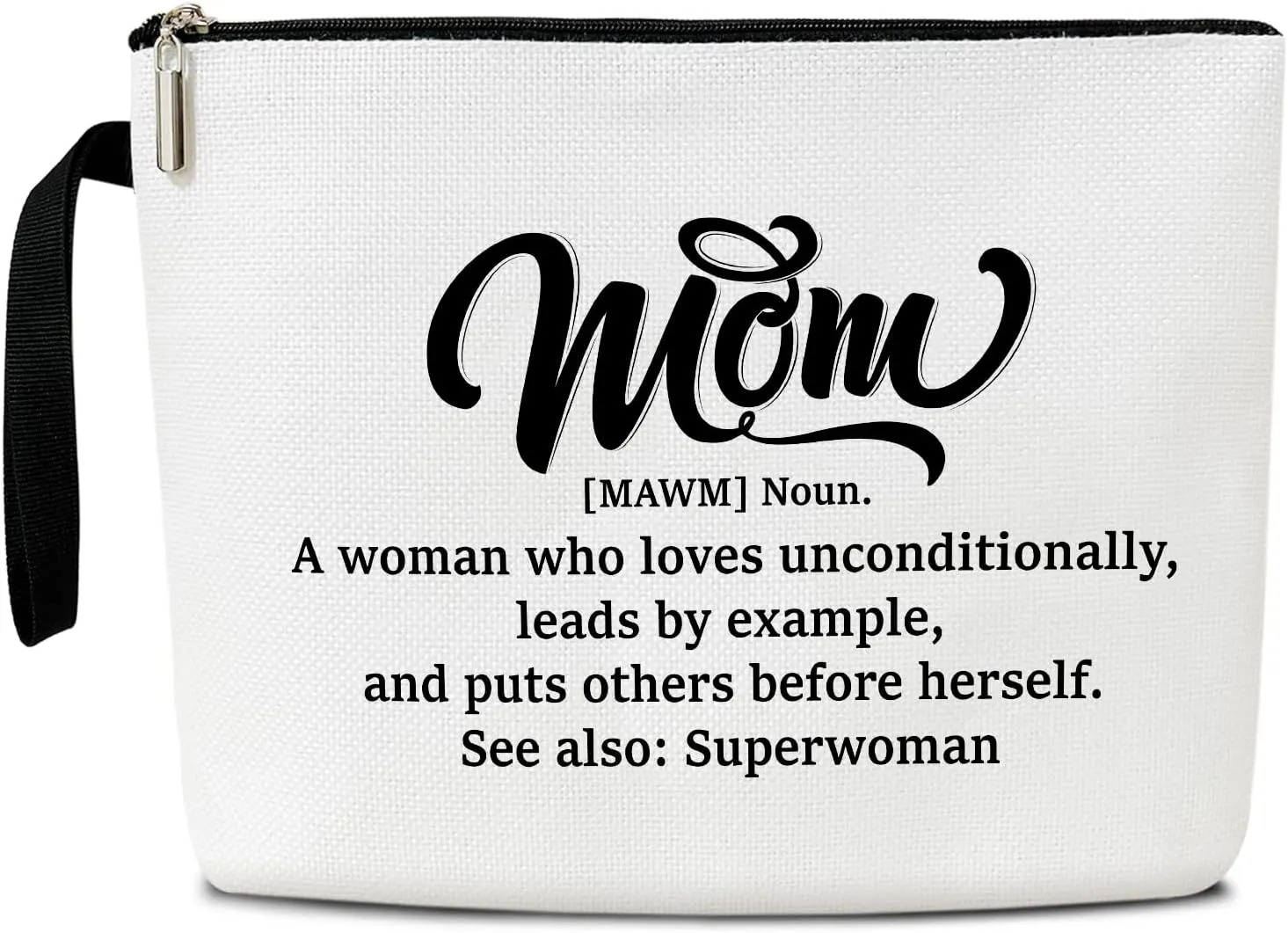 Mom Makeup Bag Mom Bag, Birthday Gifts Appreciation Gifts for Women Mama Mommy, Mama Cosmetic Bag Zipper Travel Organizer Toiletry Pouch -046