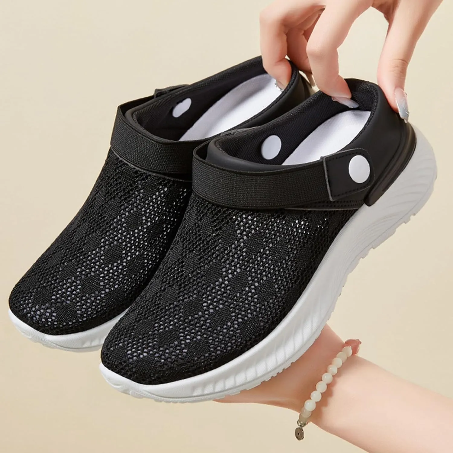 Mules for Women Outdoor Hiking Slip On Sandals Sports Water Shoes Fashion Slippers Classic Clogs for Women Breathable Mesh Walking Mules Sneakers Open Back Slip On Shoes Orthopedic Diabetic Shoe