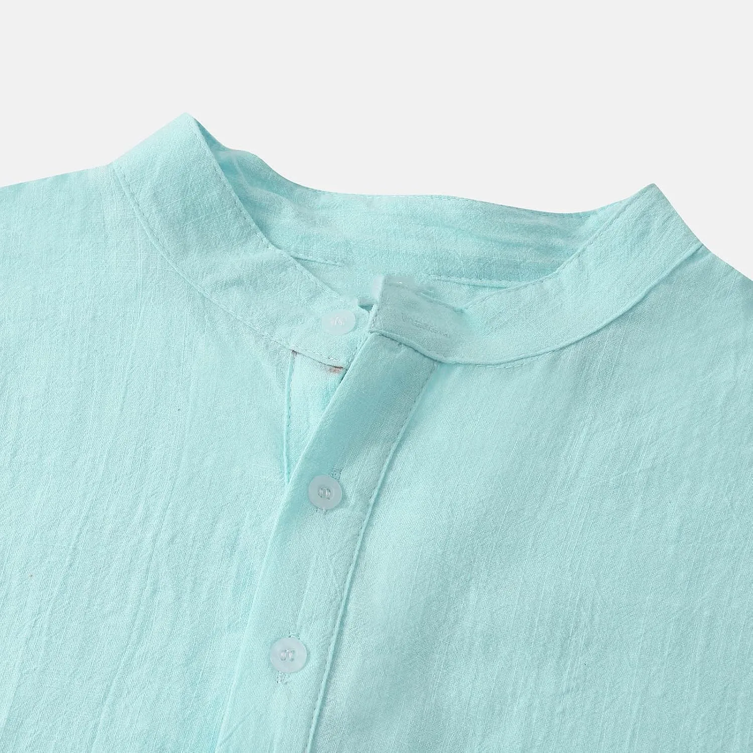 Muscularfit Men's Cotton Linen Henley Shirt Casual Stylish Short Sleeve Button Down T Shirts Loose Fit Plain Chest Pocket Tee