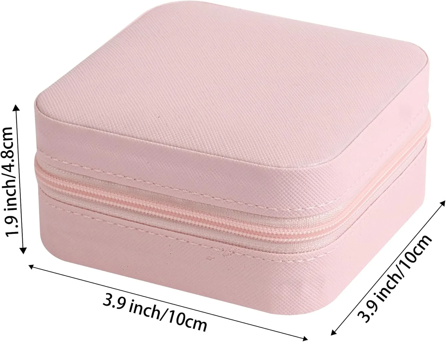 OceeK Mini Jewelry Travel Case,PU Leather Small Jewelry Box, Travel Jewelry Organizer Storage Case,Black,1 Pack