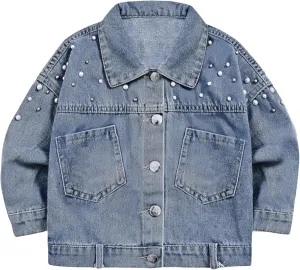 Ohrwurm Girl Denim Jacket Button Down Jean Jakcets Long Sleeve Denim Top Coat Outwear