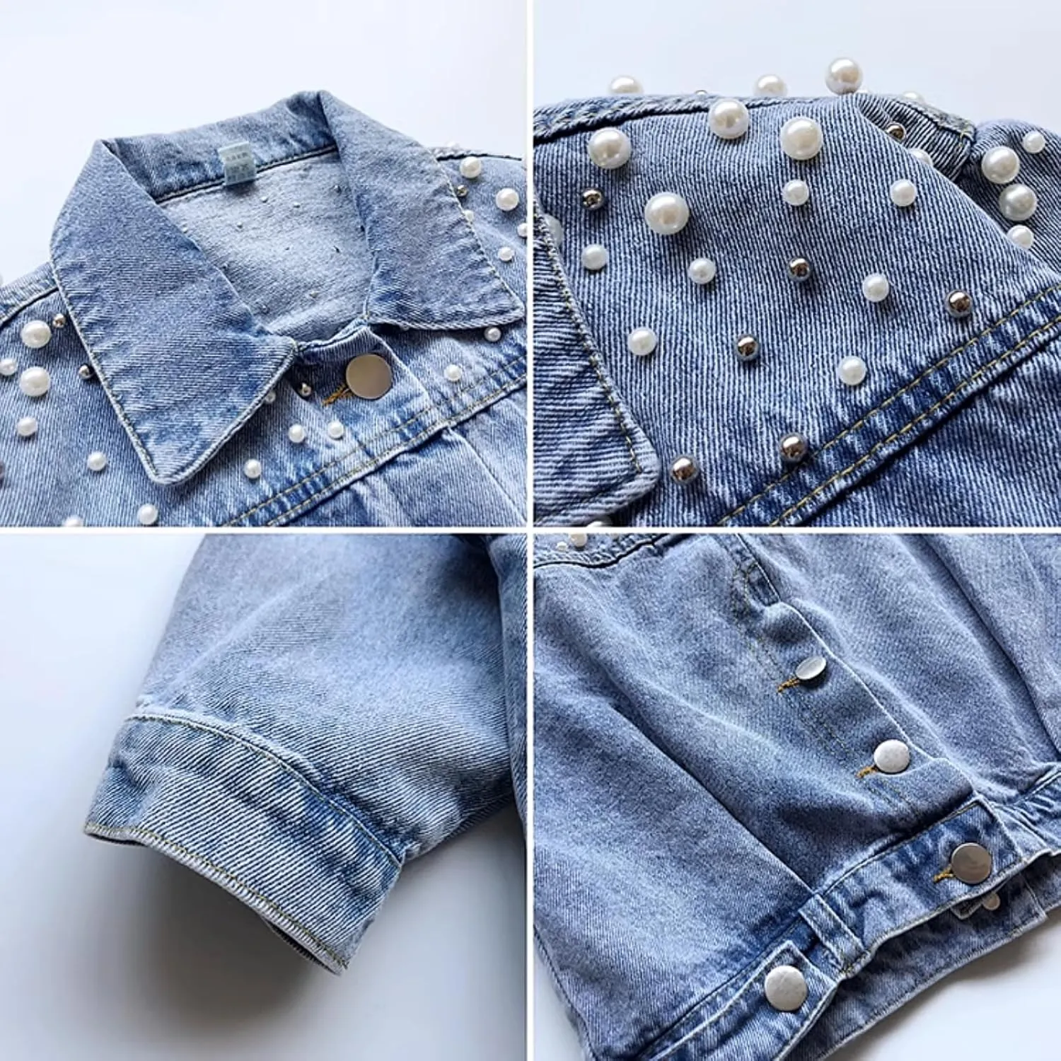 Ohrwurm Girl Denim Jacket Button Down Jean Jakcets Long Sleeve Denim Top Coat Outwear