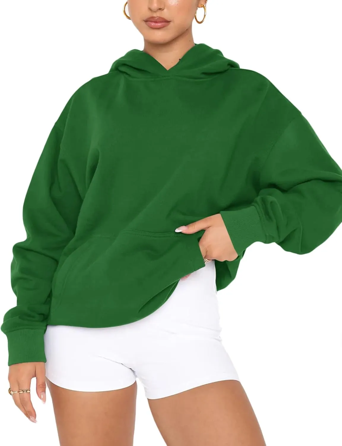Orchidays Women's Basic Long Sleeve Hoodies Relaxed Fitted Sweatshirts Oversized Pullover Tops with Pocket