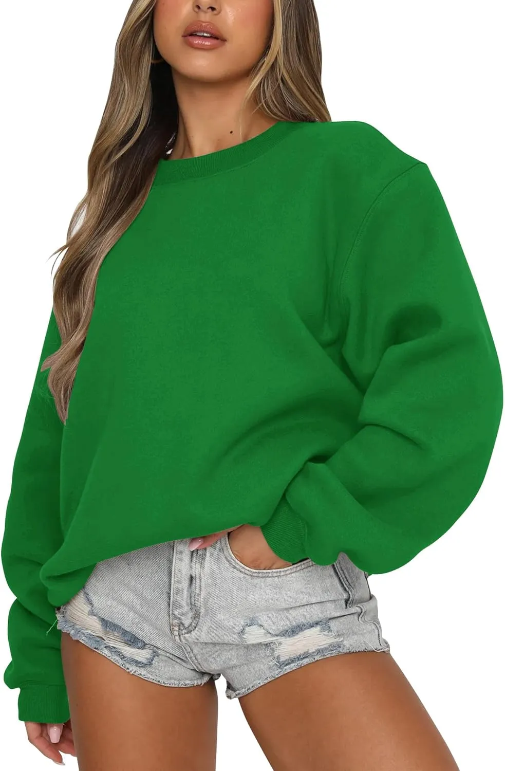 Orchidays Women's Casual Crewneck Sweatshirt Long Sleeve Loose Fitting Pullovers Fall Tops