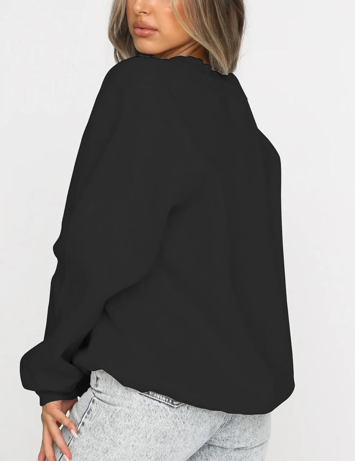Orchidays Women's Casual Crewneck Sweatshirt Long Sleeve Loose Fitting Pullovers Fall Tops
