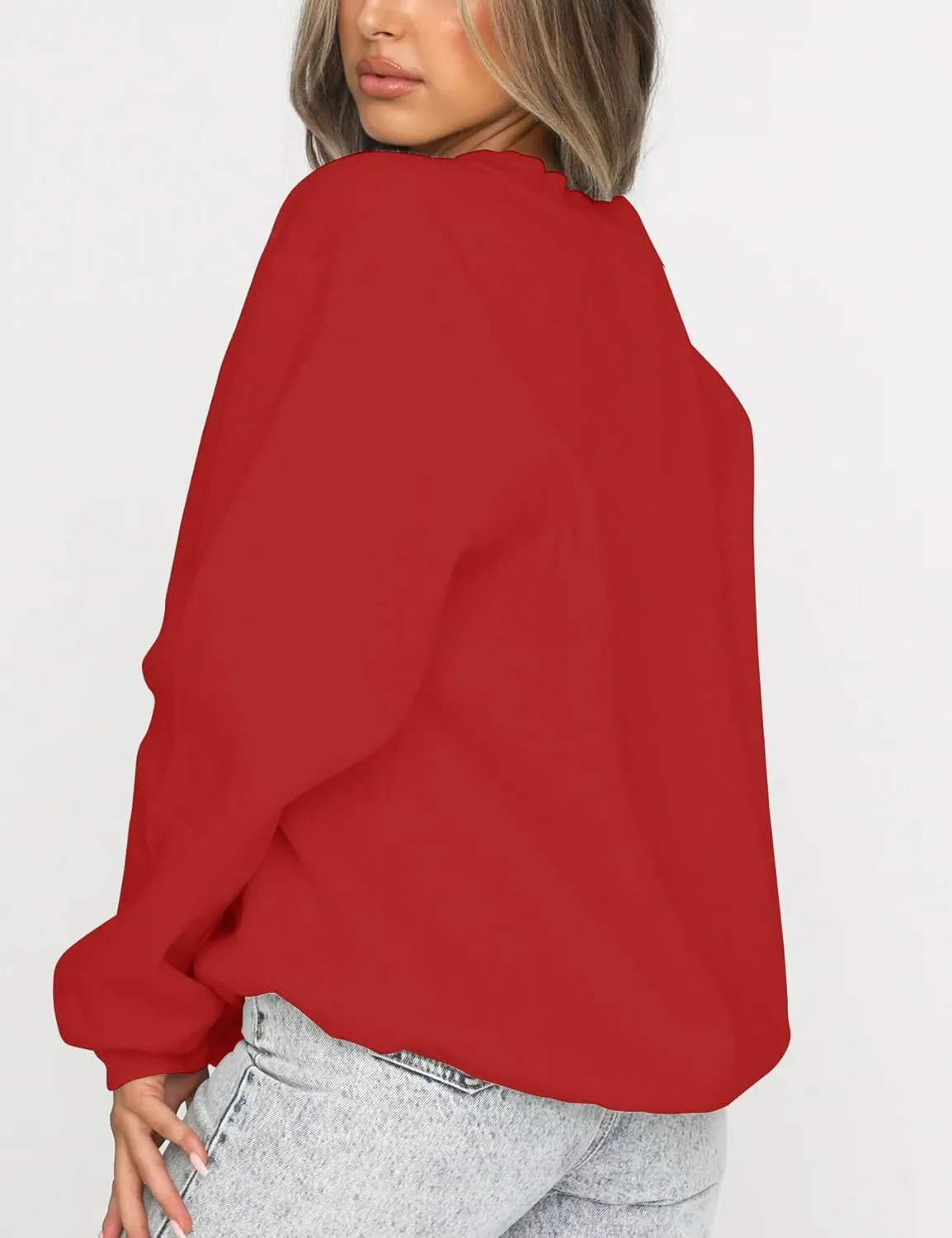 Orchidays Women's Casual Crewneck Sweatshirt Long Sleeve Loose Fitting Pullovers Fall Tops