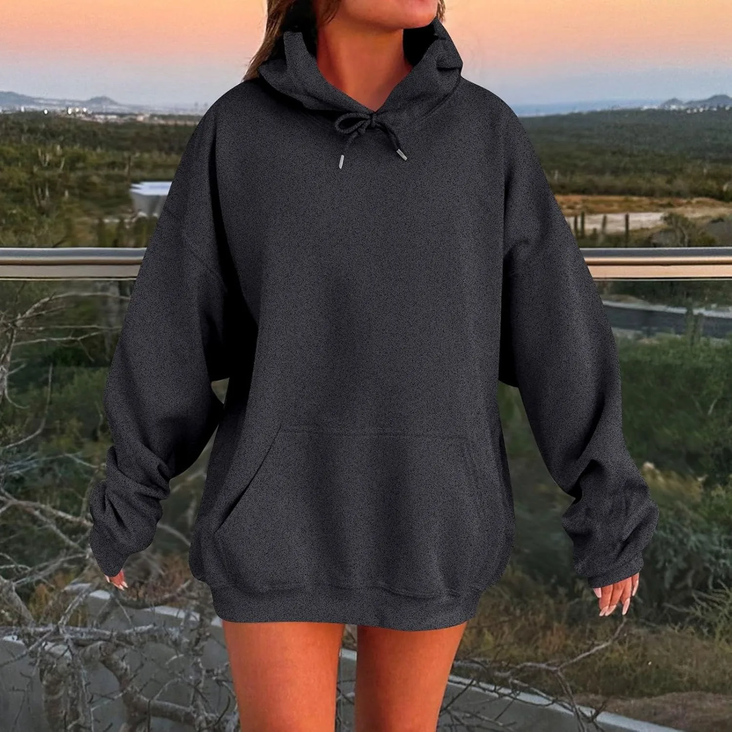 Oversized Hoodies For Women,2024 Fall Trendy Cotton Pullover Sweatshirt Long Sleeve Shirts Y2K Hoodies Basic Tops