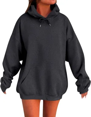 Oversized Hoodies For Women,2024 Fall Trendy Cotton Pullover Sweatshirt Long Sleeve Shirts Y2K Hoodies Basic Tops