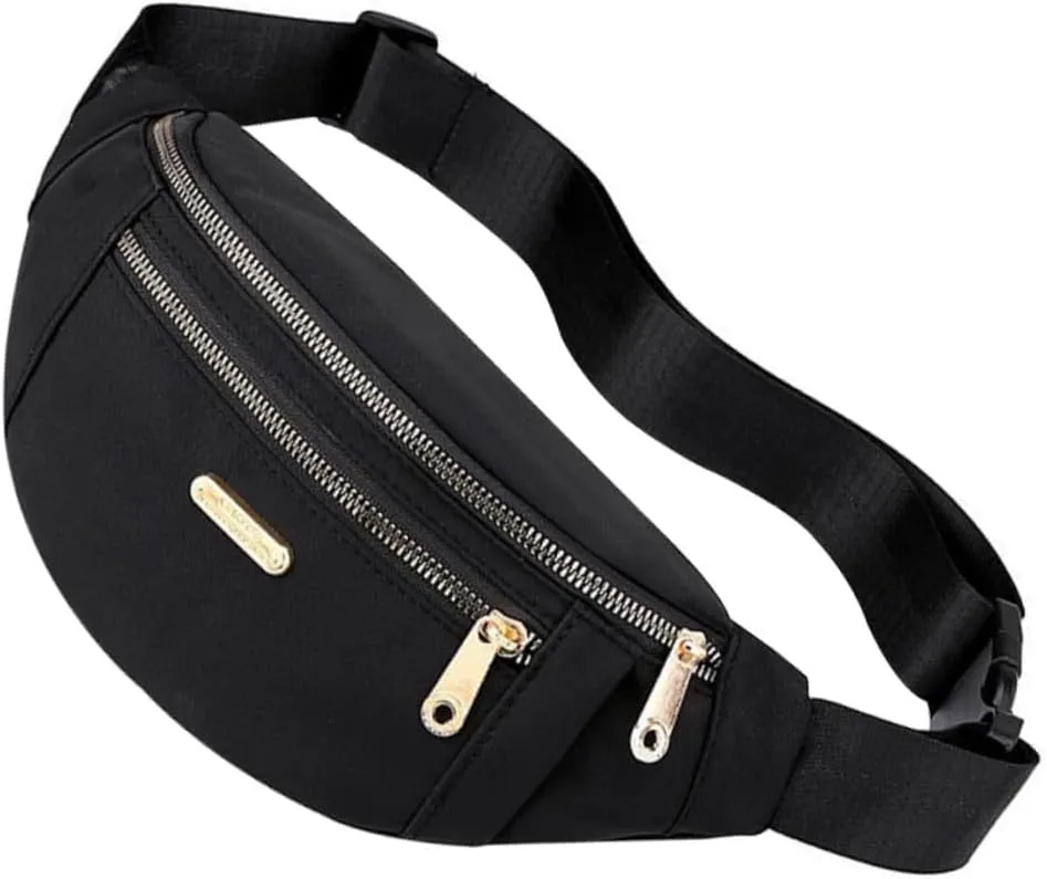 PartyKindom Waist Bag for Women Girls Belt Fanny Pack Zipper Multi-function Phone Pouch Compact Stylish