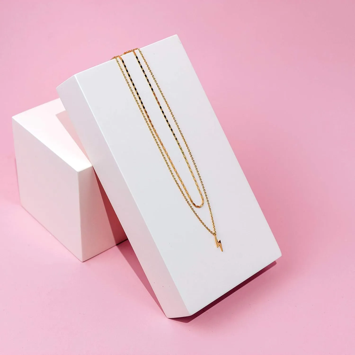 PAVOI 14K Gold Plated Layering Necklaces | Stylish Minimalist Design Pendant Necklaces | Butterfly, Heart, Lock, Evil Eye, Coin, Lightning Bolt, Circle, Cross Pendants for Women