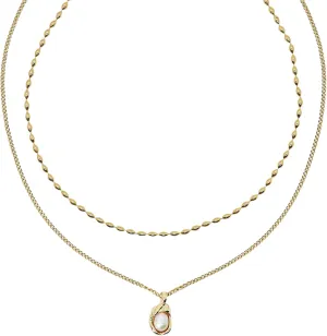 Pearl Drop Choker Necklaces Simple Silver/Gold Jewelry Necklaces for Women