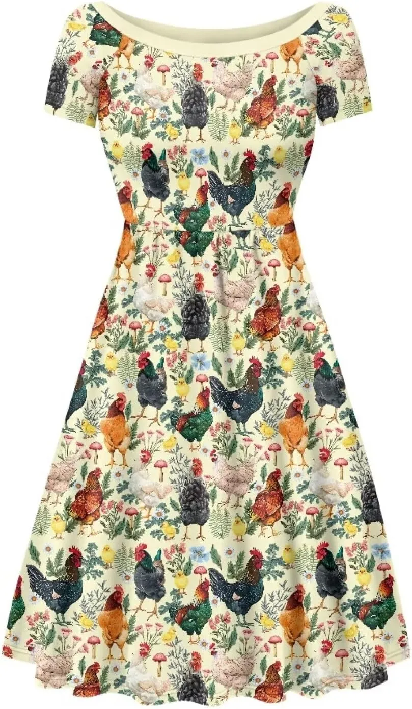 Plus Size Dress for Women Short Sleeve Midi Dress Casual Going Out Dresses XS-4XL