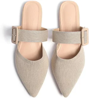 Pointed Toe Mules for Women Flats??Slip On Mules Backless??Wide Width Mules??Mule Slides Flats Sandals