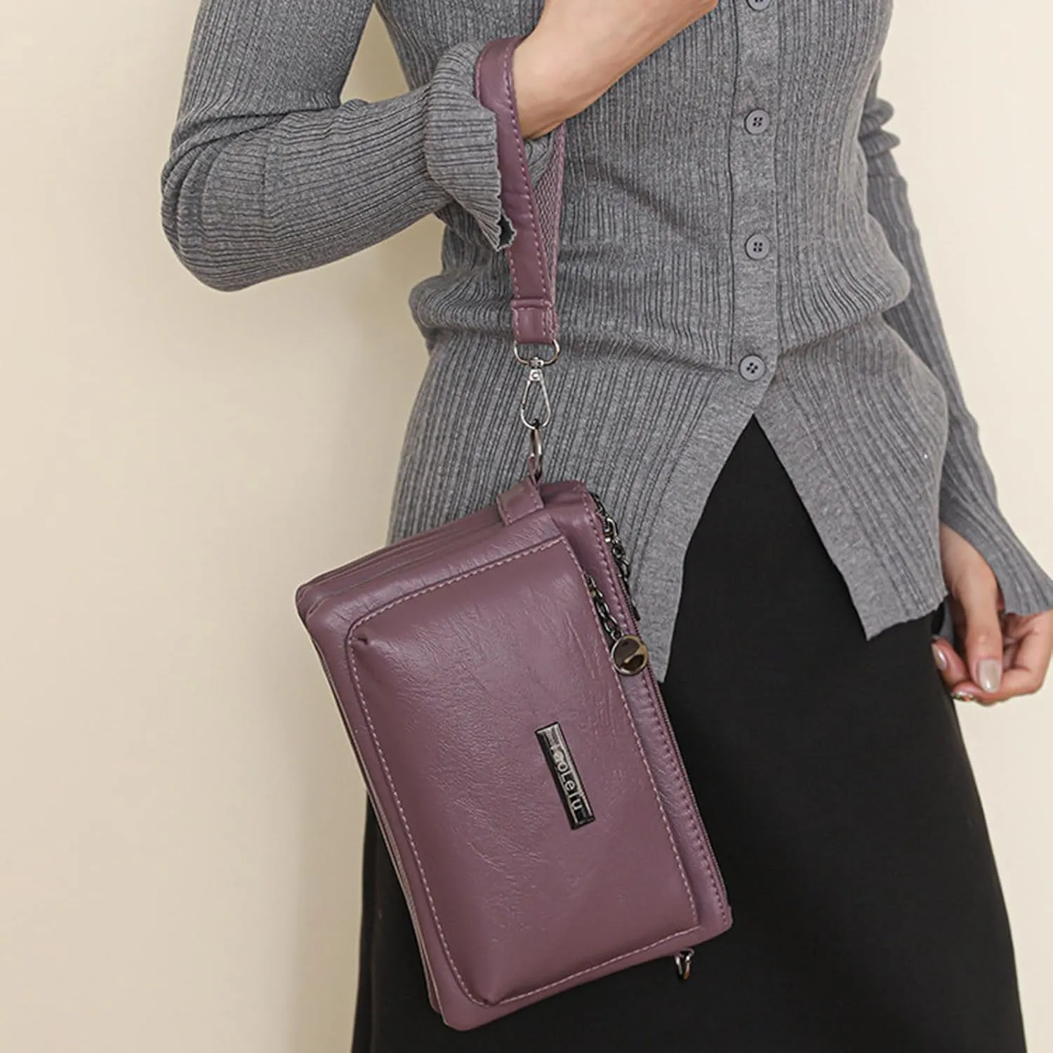 Purses for Women Crossbody Anti Theft Women's Crescent Shoulder Bags with Adjustable Strap Gifts for Mom(Purple)
