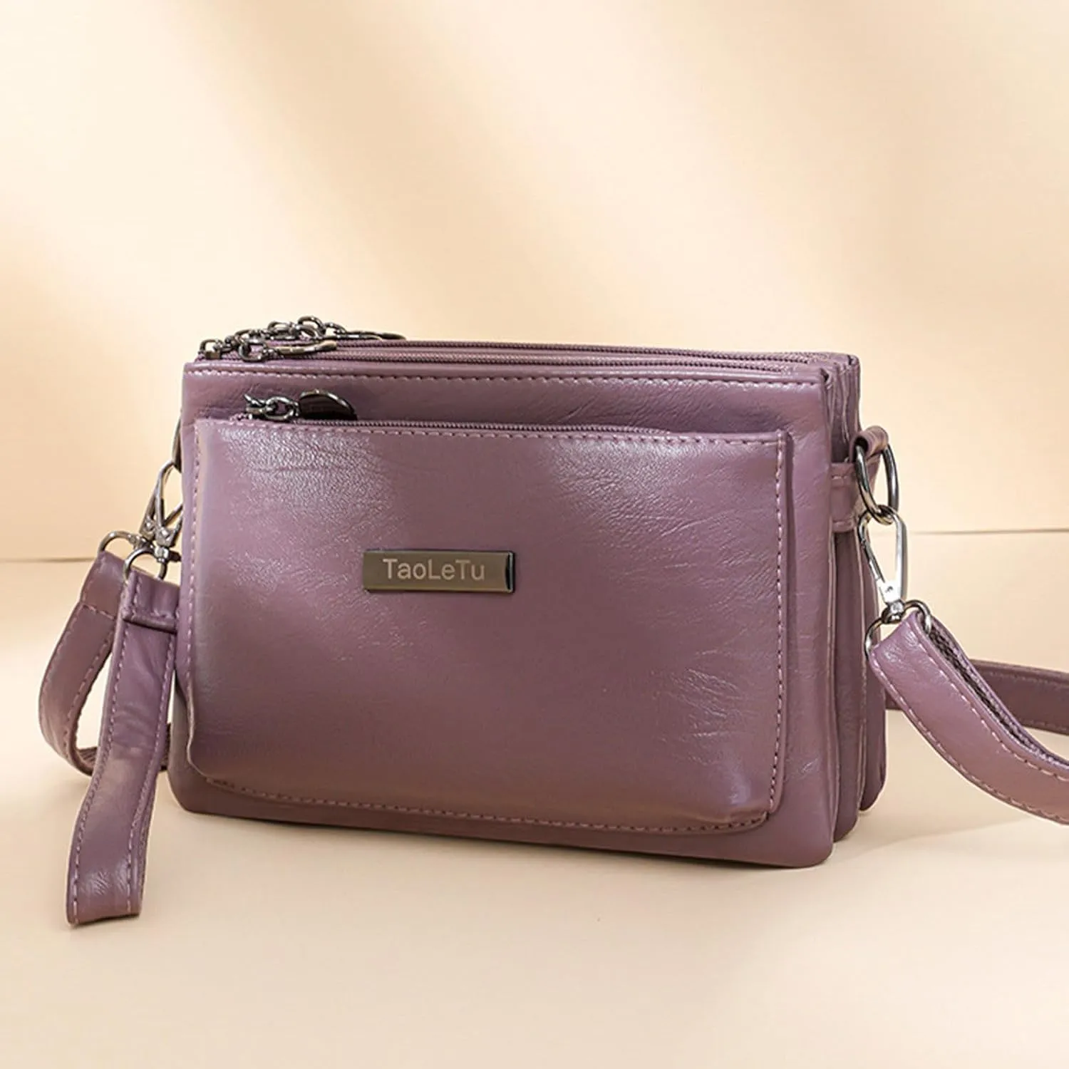 Purses for Women Crossbody Anti Theft Women's Crescent Shoulder Bags with Adjustable Strap Gifts for Mom(Purple)