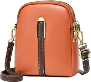 Quilted Crossbody Bags for Women Small Designer Crossbody Bags Women's Carry Options for Work and Daily Use(Orange)
