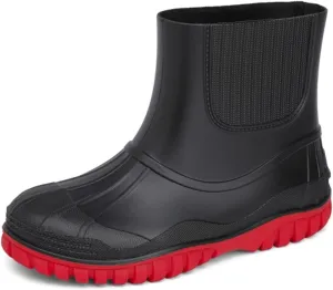 Rain Footwear, High Heels Waterproof Rain Boots Rain Shoes (Size : 9.5)
