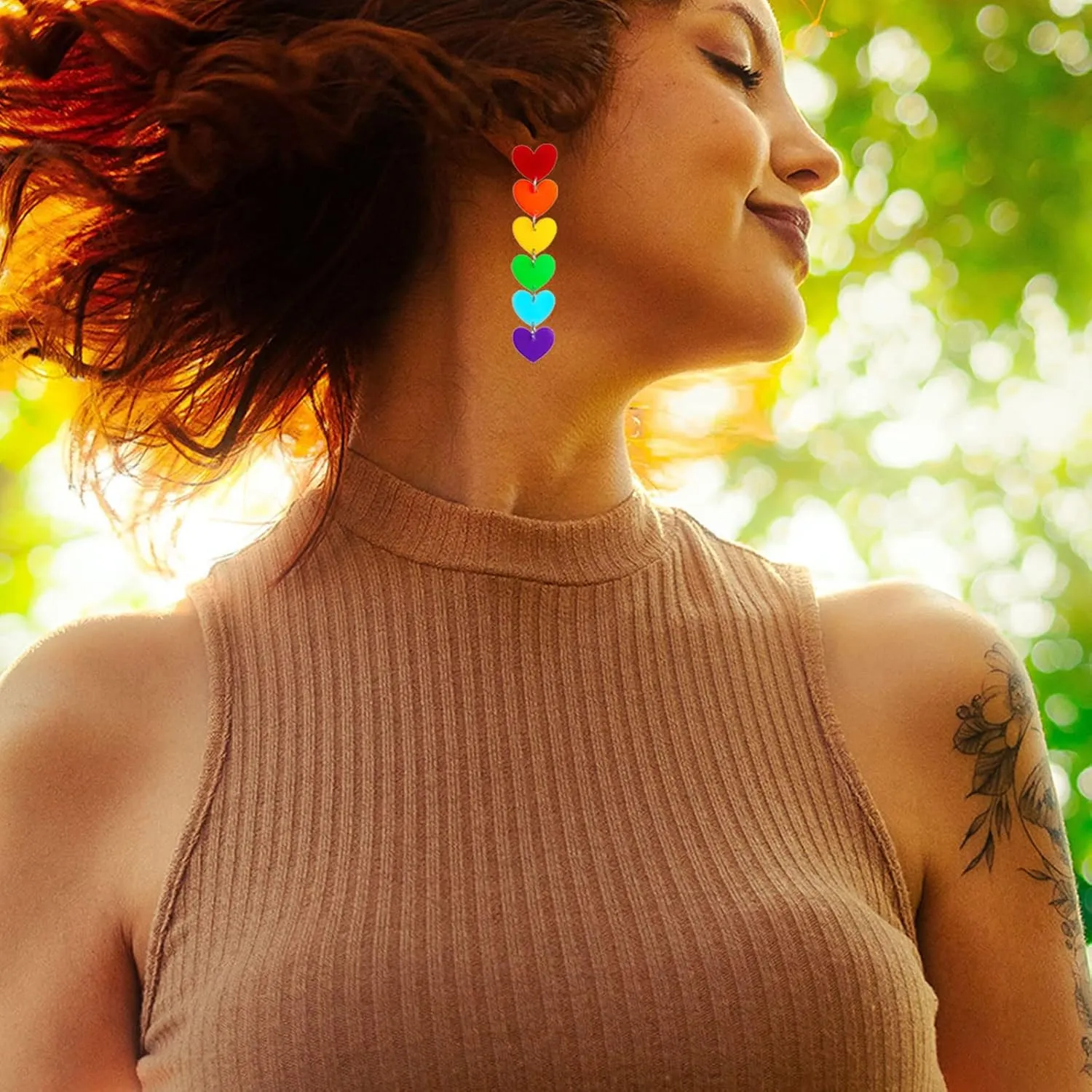 Rainbow Earrings LGBT Pride Earrings Bisexual Jewelry Asexual Pride Stuff Lesbian Earrings Outfit Accessories Decorations