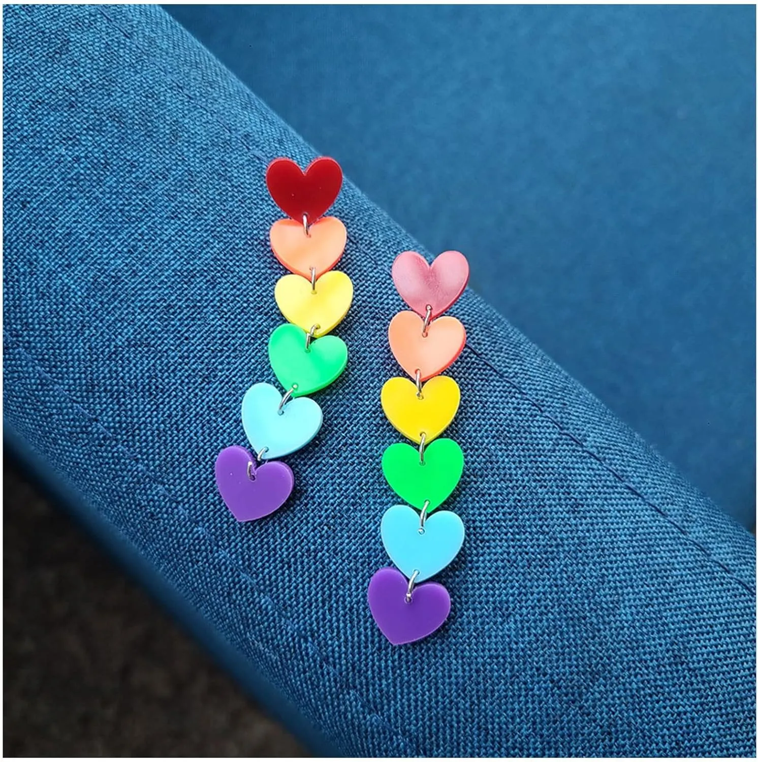 Rainbow Earrings LGBT Pride Earrings Bisexual Jewelry Asexual Pride Stuff Lesbian Earrings Outfit Accessories Decorations