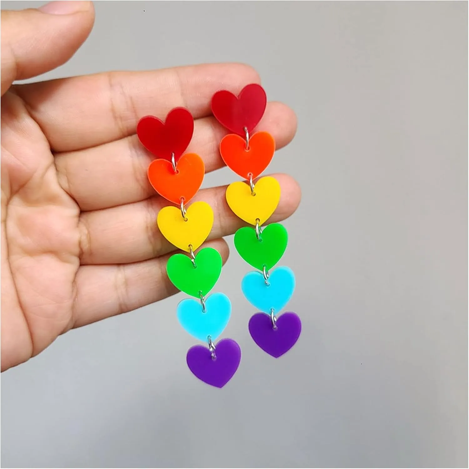 Rainbow Earrings LGBT Pride Earrings Bisexual Jewelry Asexual Pride Stuff Lesbian Earrings Outfit Accessories Decorations