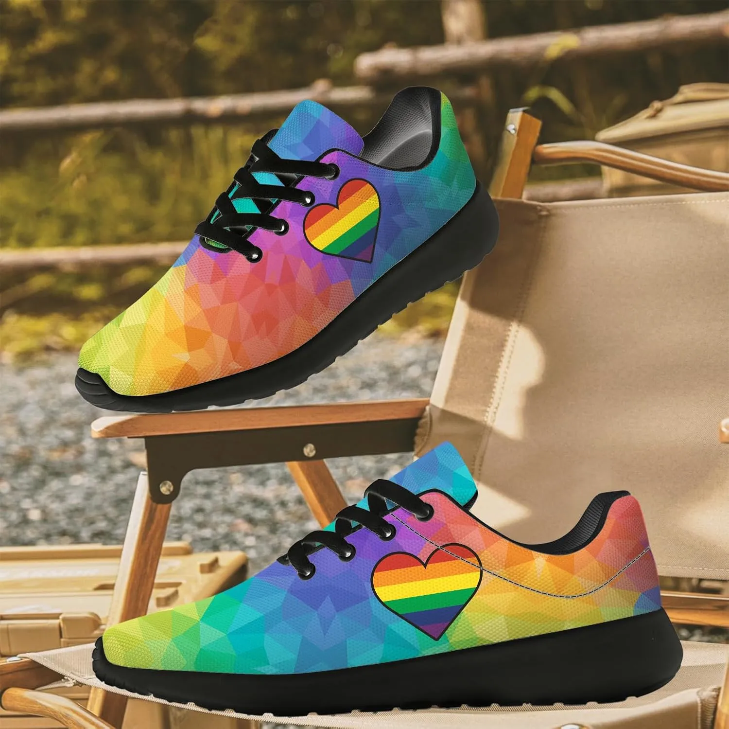 Rainbow Shoes for Women Men Running Shoes Lightweight Tennis Walking Sneakers Gifts for Him Her