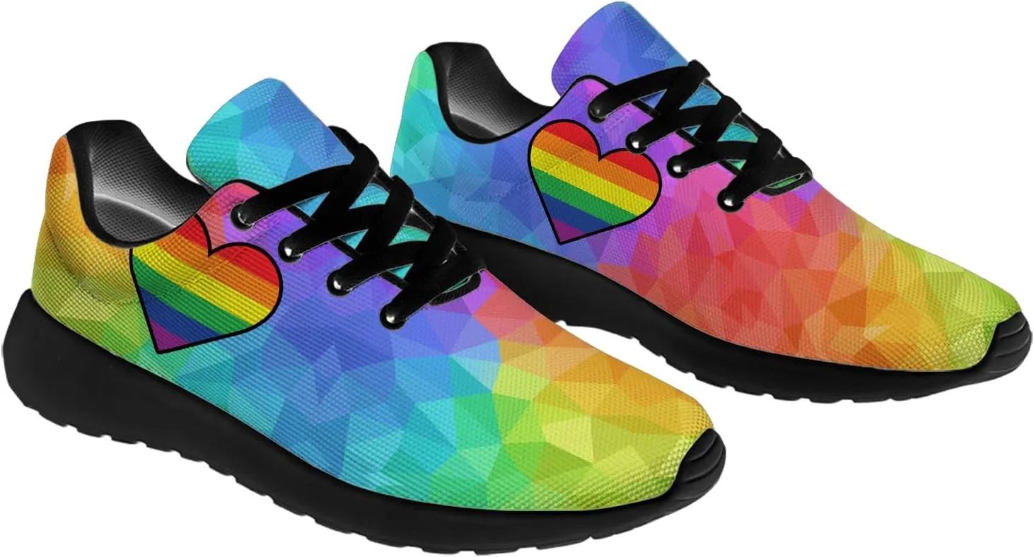 Rainbow Shoes for Women Men Running Shoes Lightweight Tennis Walking Sneakers Gifts for Him Her