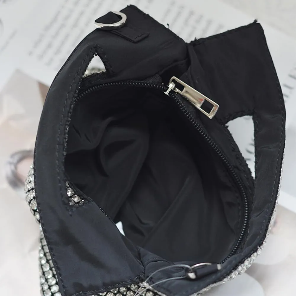 Rhinestones Purses and Handbags Glitter Envelope Evening Clutch Crossbody Bags Wedding Party Shoulder Bag for Women