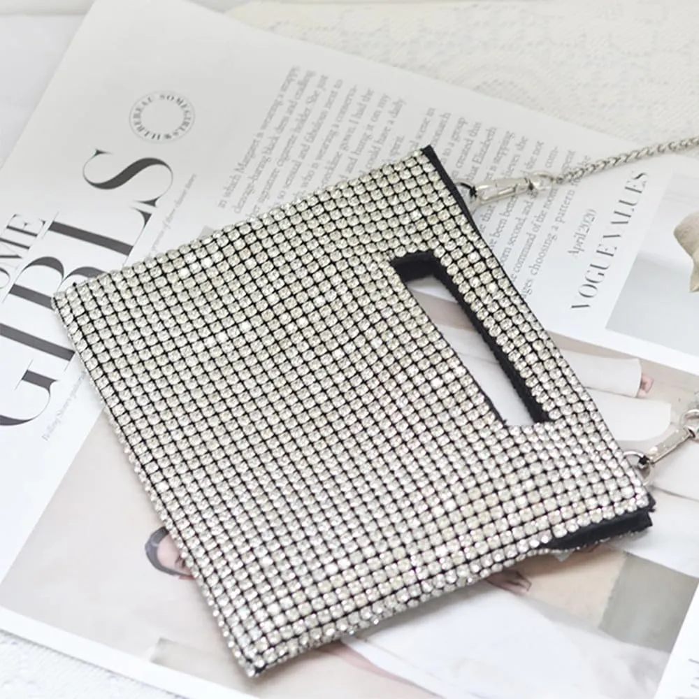 Rhinestones Purses and Handbags Glitter Envelope Evening Clutch Crossbody Bags Wedding Party Shoulder Bag for Women