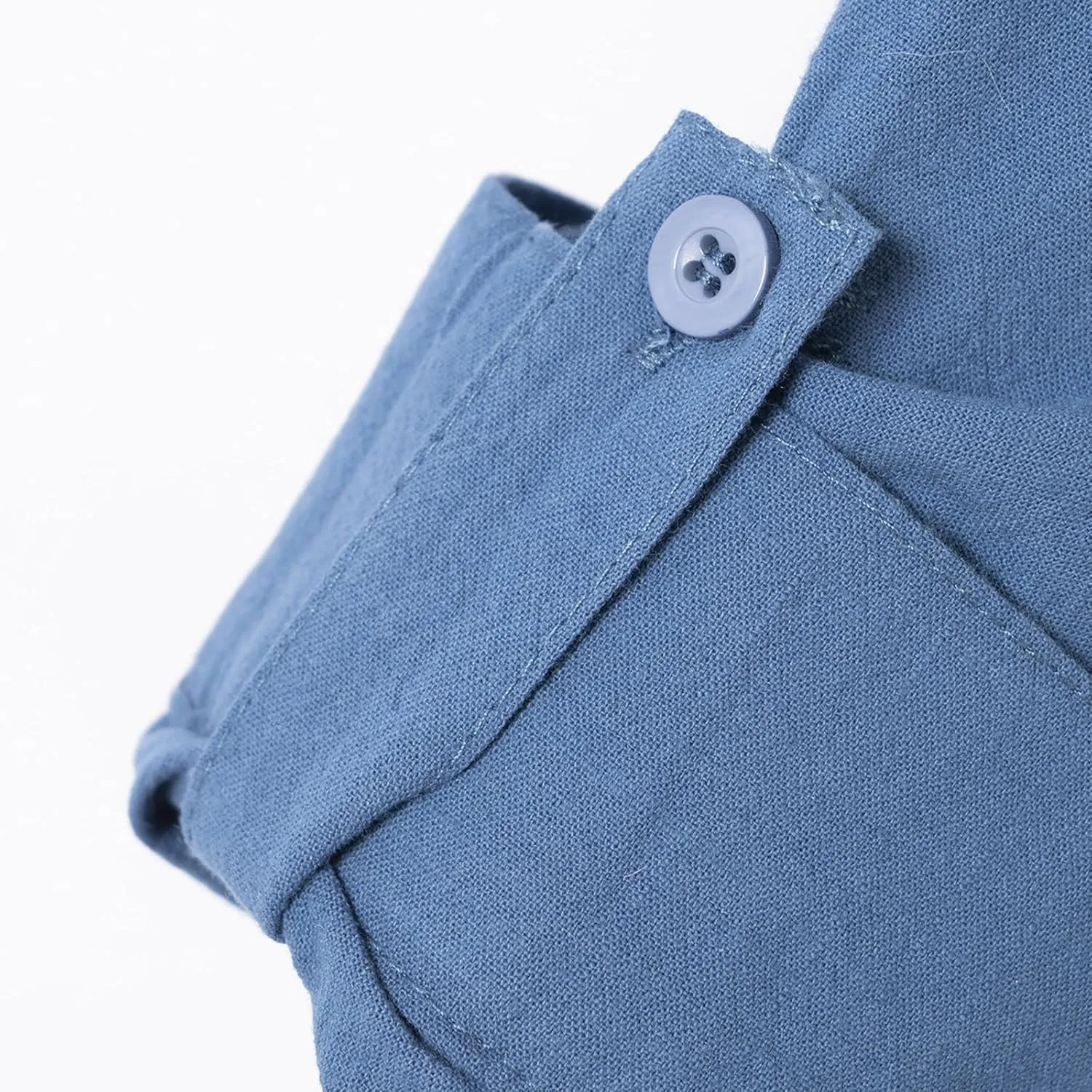 Roll Up Sleeve Shirt for Men Combat Lightweight Solid Causal Travel Tops Cotton Linen Regular Fit Fashion Half Button Shirts