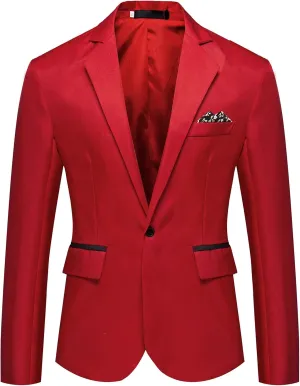 RTRDE Men's Slim Fit Jackets Sport Coats Casual Blazer Jacket Fit Lightweight Suit Bomber Jacket, M-5XL