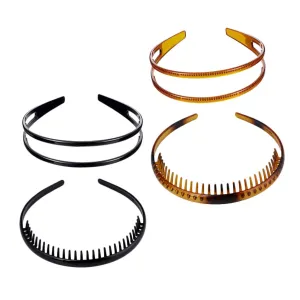 Running Headband Buckle 4pcs Plastic Hair Bands Headband Clips Bulk Women's Hair Accessories