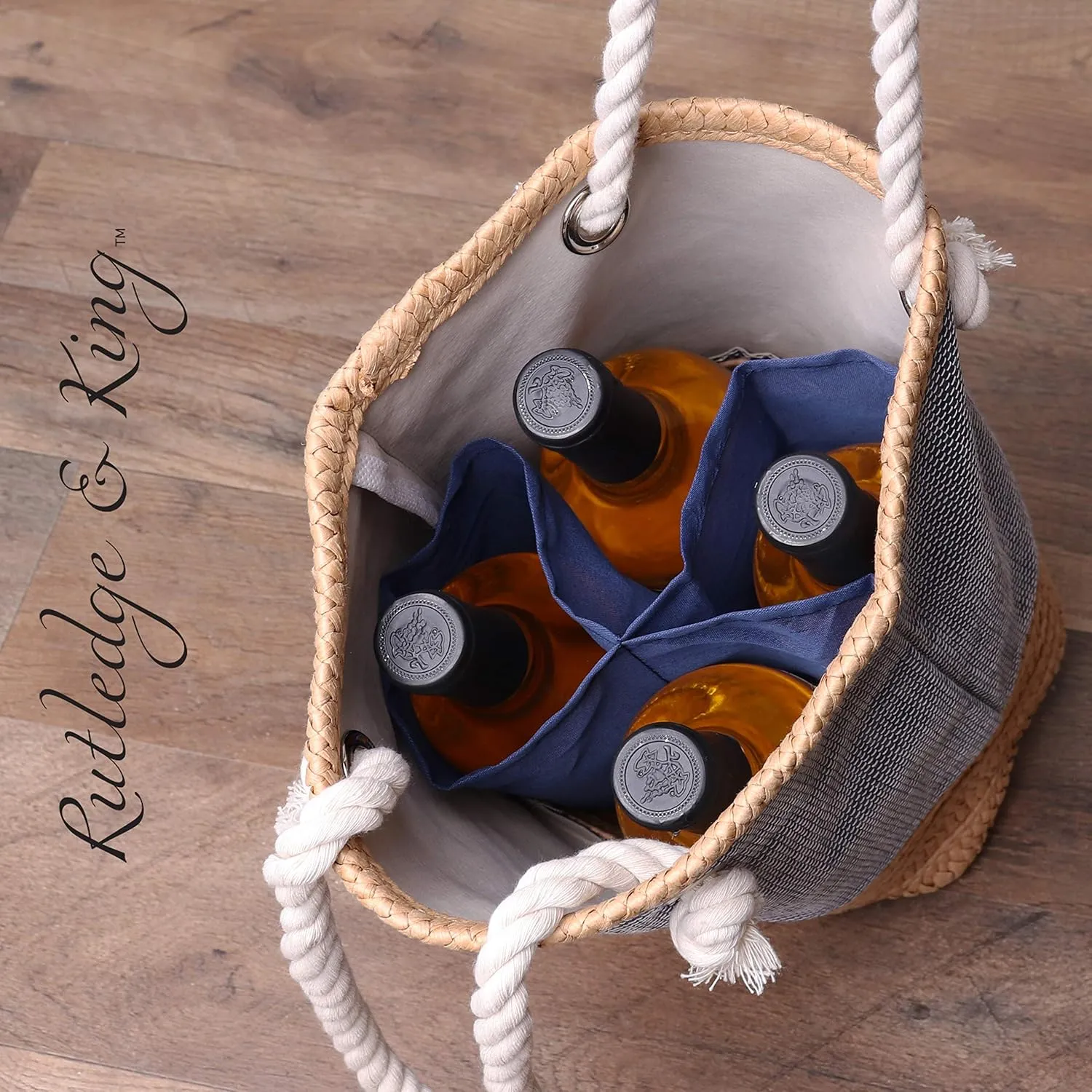 Rutledge & King Wine Purse - Reusable Wine Caddy and Tote - Gift Bag