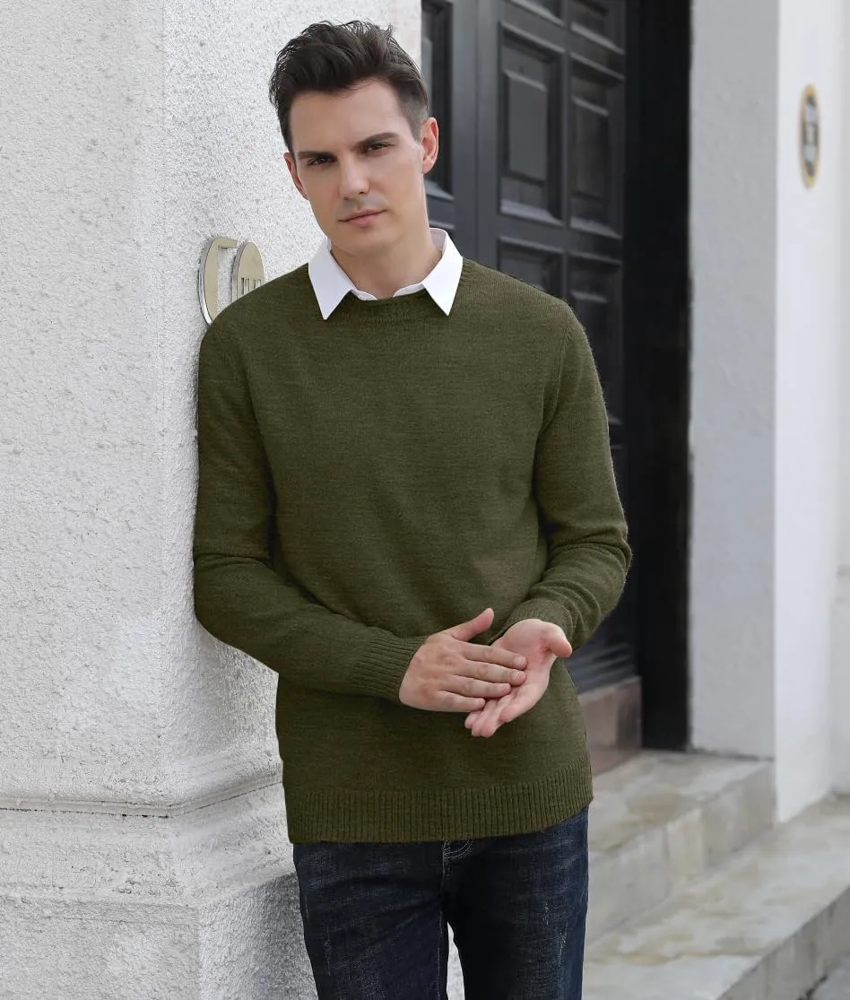 Sailwind Men's Crewneck Sweater Soft Casual Sweaters for Men Classic Pullover Sweaters with Ribbing Edge
