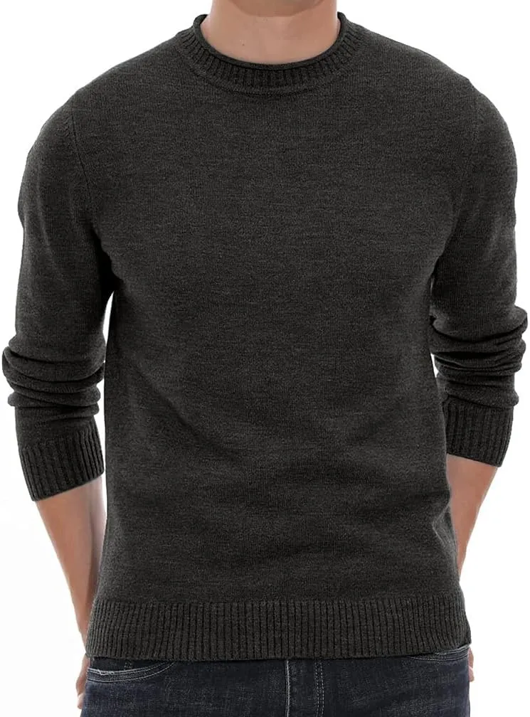 Sailwind Men's Crewneck Sweater Soft Casual Sweaters for Men Classic Pullover Sweaters with Ribbing Edge