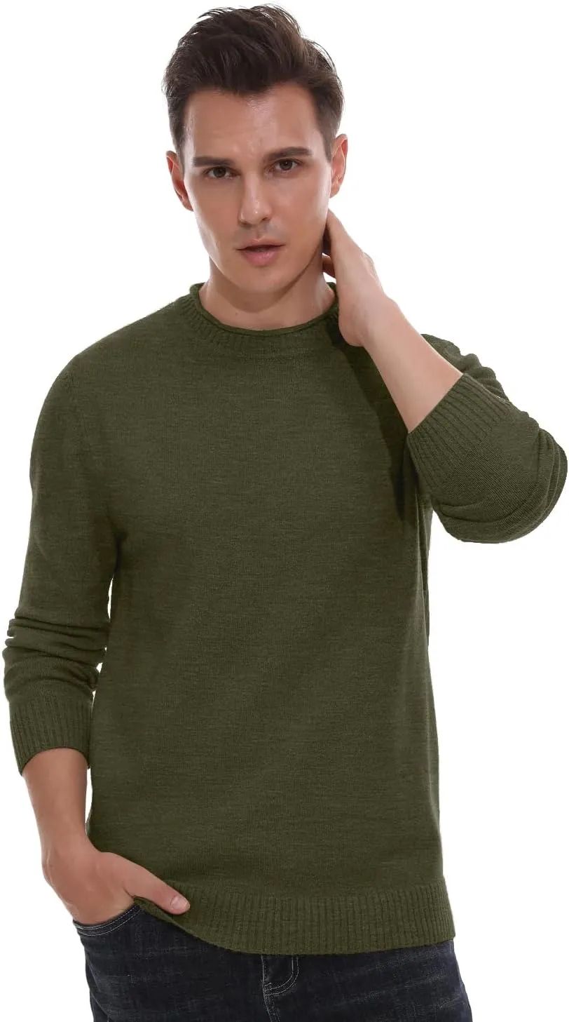 Sailwind Men's Crewneck Sweater Soft Casual Sweaters for Men Classic Pullover Sweaters with Ribbing Edge