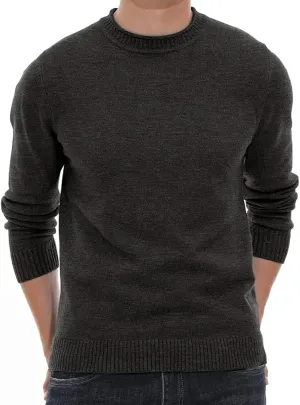 Sailwind Men's Crewneck Sweater Soft Casual Sweaters for Men Classic Pullover Sweaters with Ribbing Edge