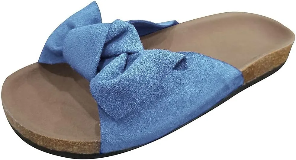 Sandals for Women Casual, Summer Bow Tie Flip Flops Flat Platform Sandals Casual Breathable Open Toe Sandals