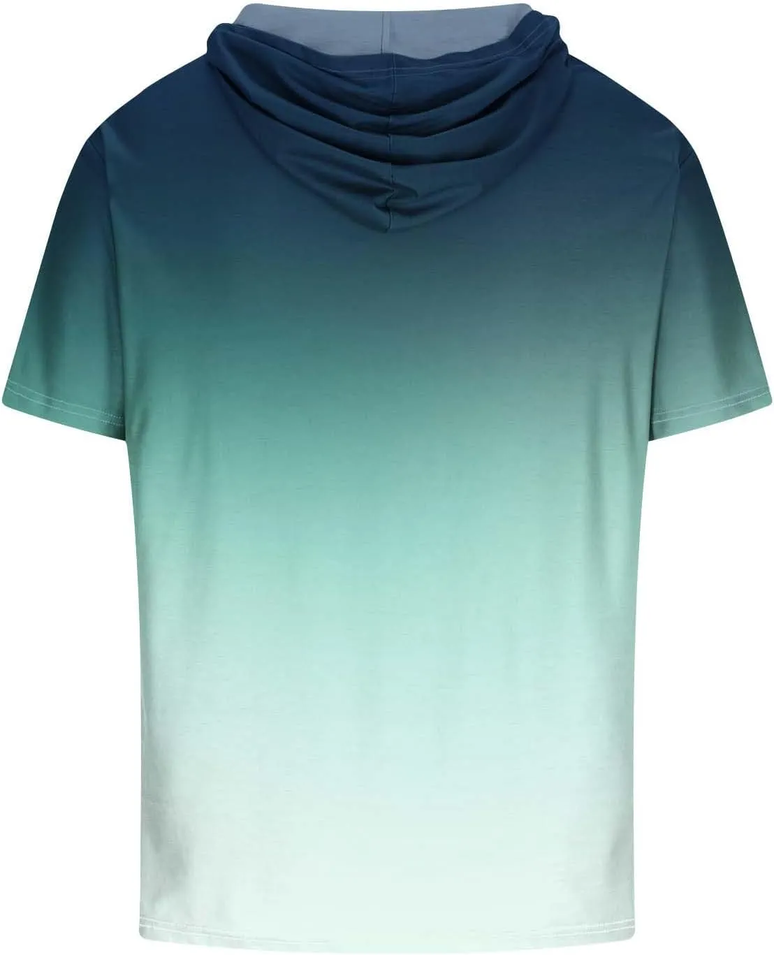 Shirt for Men Classic Fit Short Sleeve Hoodie Gradient Color Hooded Tees Muscle Fit Sport T Shirt Clothes Summer Tops