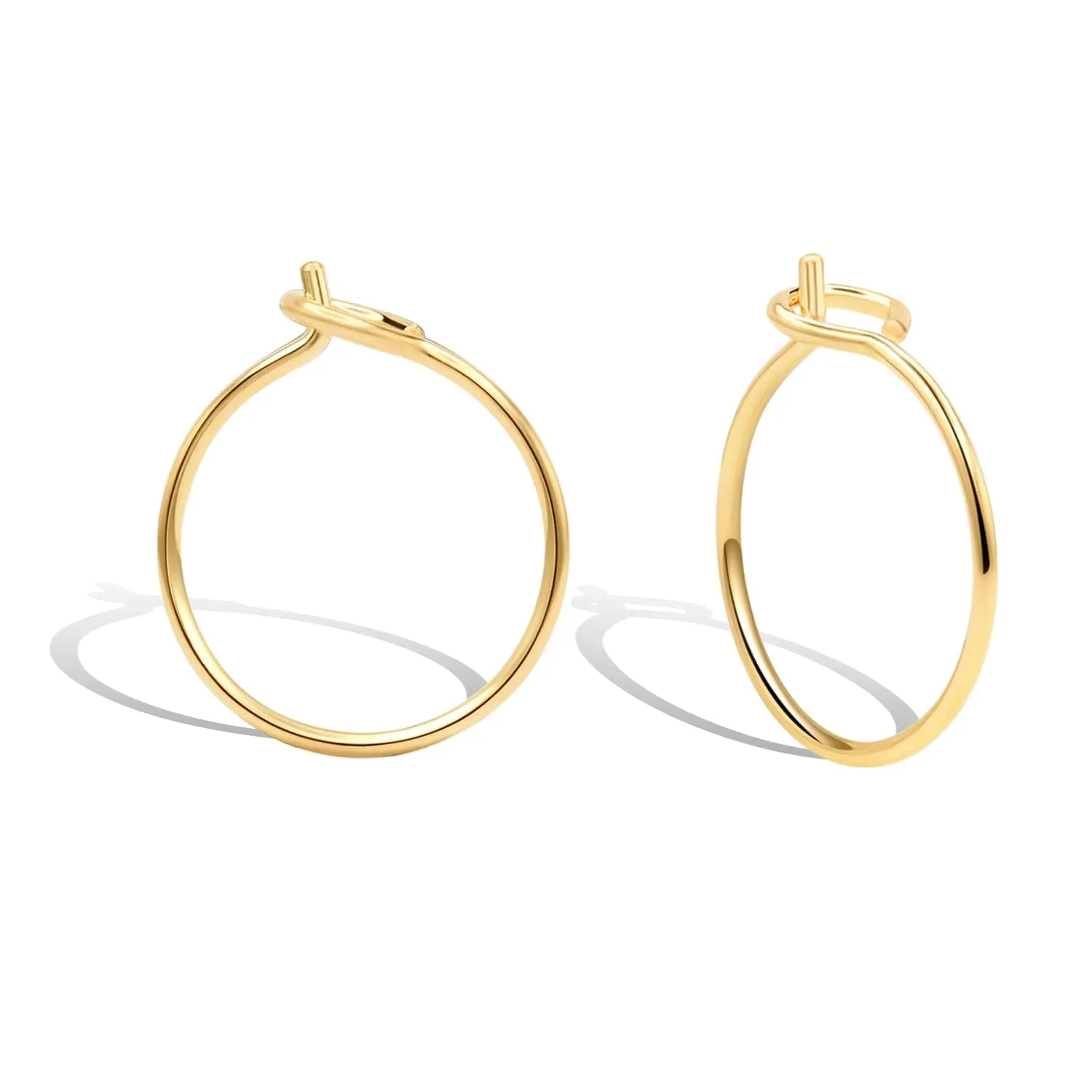 Small Thin Huggie Hoop Earrings for Women - 14k Gold Filled or Sterling Silver Tiny Hoops, Lightweigh Hypoallergenic Gold Hoop Earrings (14K Yellow Gold Filled, 12mm)