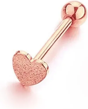 SMDSAZ Tongue Bar Surgical Steel Barbell Body Piercing Body Stud Ring No Piercing Lip Nipple Eyebrow Lobe Rings Body Jewelry (Metal Color : 1 PC-Rose Gold)