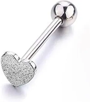 SMDSAZ Tongue Bar Surgical Steel Barbell Body Piercing Body Stud Ring No Piercing Lip Nipple Eyebrow Lobe Rings Body Jewelry (Metal Color : 1 PC-Silver)