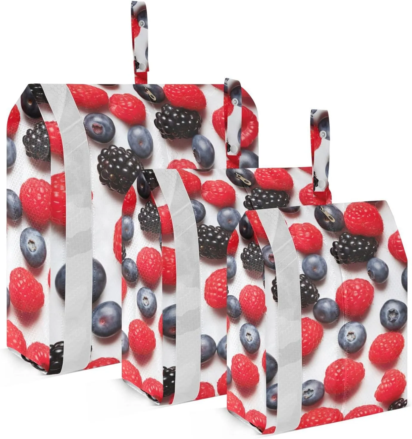 SPRIPORT Raspberries Blueberries 3 Set Compression Packing Cubes for Travel Lightweight Luggage Organizer Bags for Carry on Suitcase Travel Essentials for Man Woman Vacation Clothes